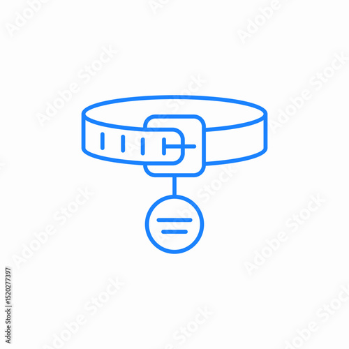 pet collar tag icon sign vector
