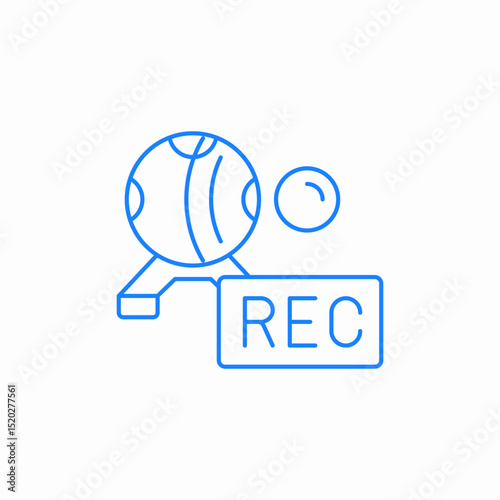recording ball icon sign vector