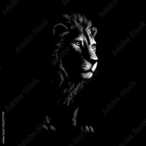 Vintage engraved lion emblem design showcasing artistic details and character for collectors and enthusiasts