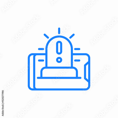 siren alert icon icon sign vector