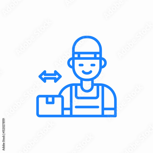 supplier with package icon sign vector