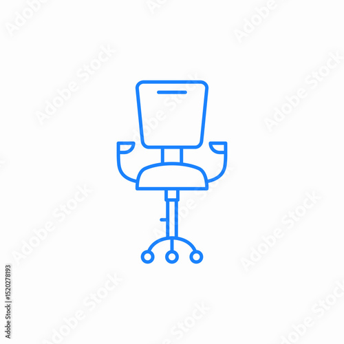 swivel office chair icon sign vector
