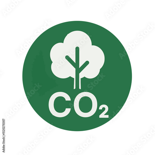 Vector icon shows global sustainability, carbon capture, net zero, green planet, hydrogen engine, emission reduction, sustainable future, wind power, bio energy, ecosystem