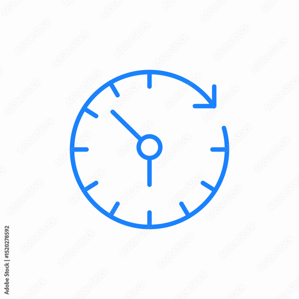 time clock history icon sign vector time clock history icon sign vector