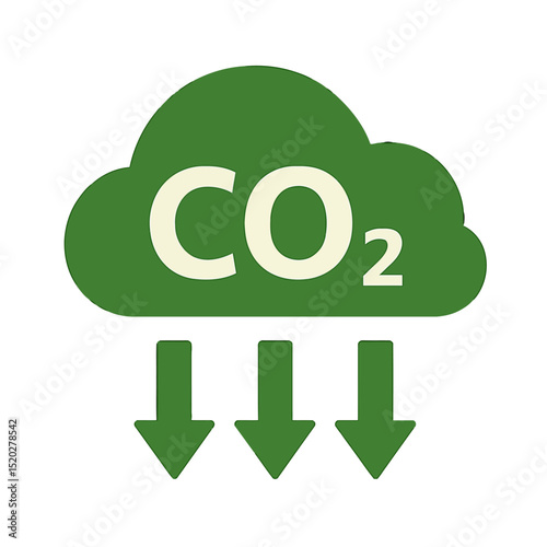 Vector icon shows net zero, carbon absorbing, carbon capture, low carbon city, emission reduction, ecological balance, green energy transition, recyclable, sustainable development, think green