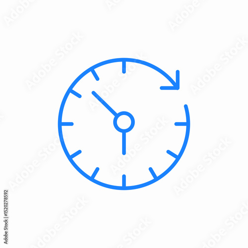 time clock history icon sign vector