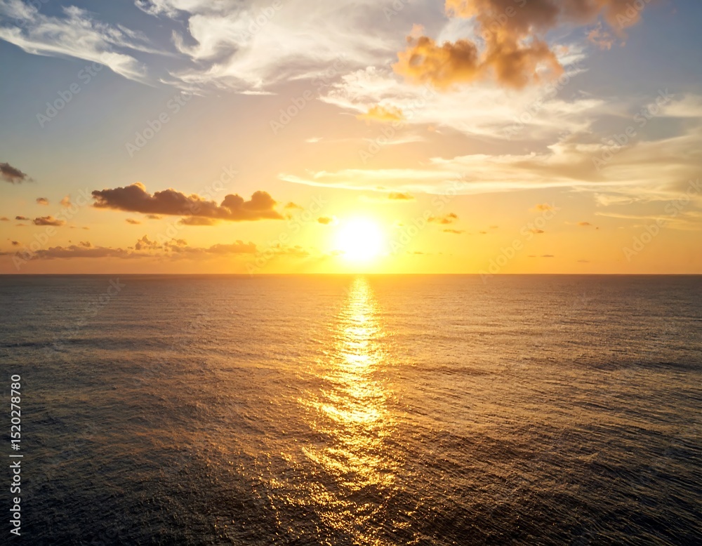 Fototapeta premium Sunset over a calm ocean
