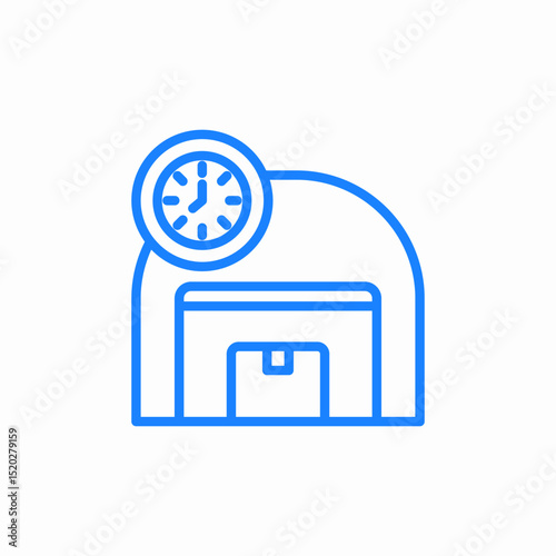 warehouse delivery time icon sign vector