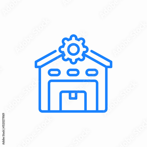 warehouse storage management icon sign vector
