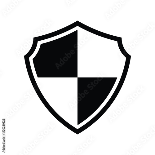 Security shield protection icon set. Shield with check mark symbol.