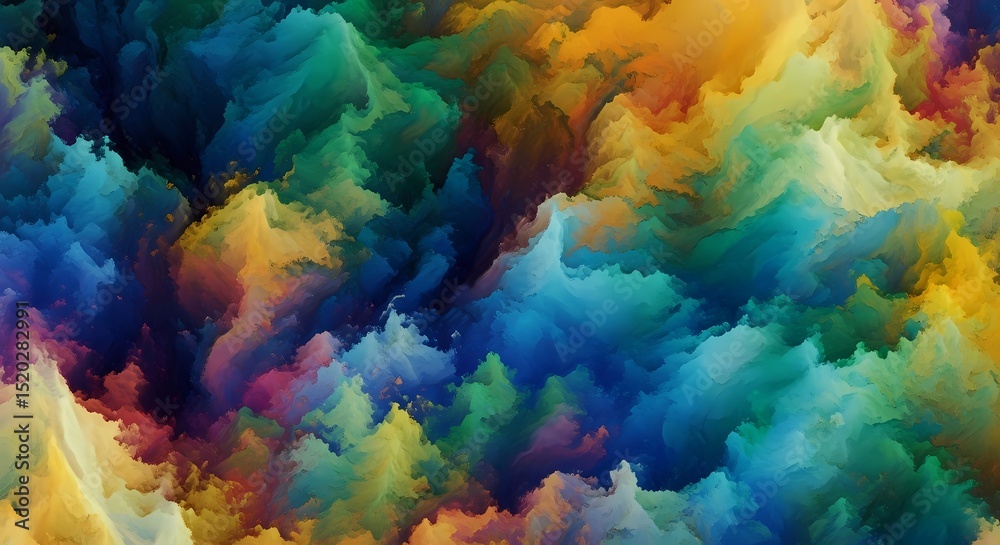 Colorful Abstract Dreamscape: Vibrant Energy and Creative Potential Colorful Abstract Dreamscape: Vibrant Energy and Creative Potential