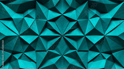 Geometric pattern with blue polygons creating a modern, abstract background design.