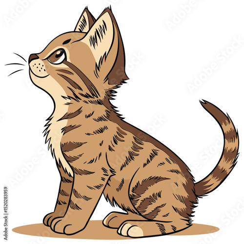 playful cartoon kitty child-friendly pet illustration vector