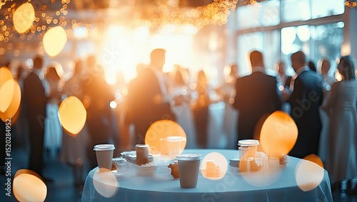 Festive gathering in a large hall
