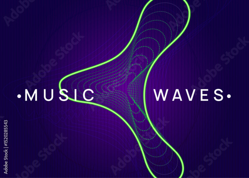 Dance Flyer. Blue Dj Set. Music Concert Element. Fest Poster. Soundwave Radio Invitation. Festival Invite. Green Edm Background. Pink Dance Flyer