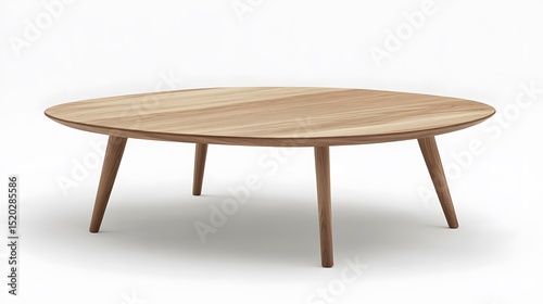 Light brown wooden coffee table with a simple design.