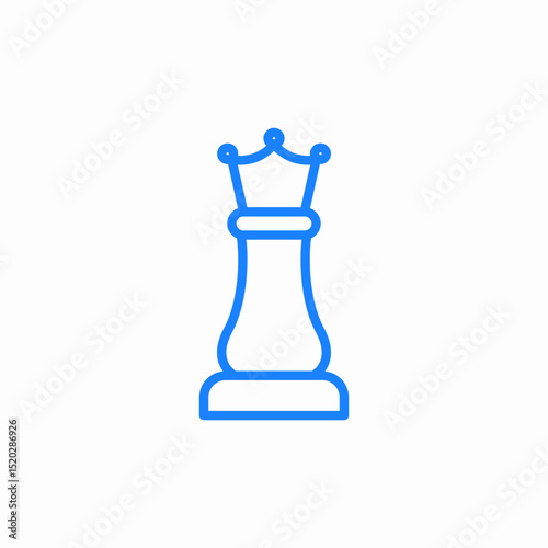 chess queen icon sign vector