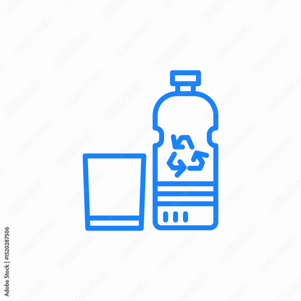 Obraz premium eco friendly bottle icon sign vector