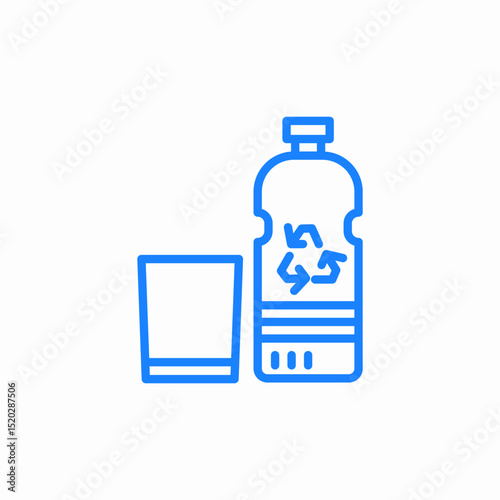 eco friendly bottle icon sign vector
