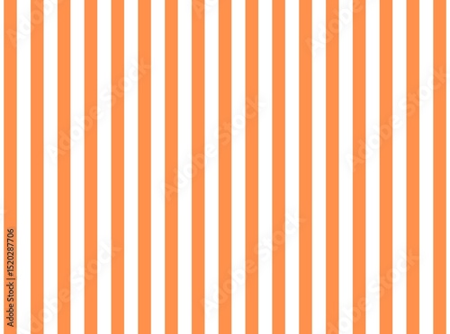 Bright orange color and white color background with lines. traditional vertical striped background texture. 

