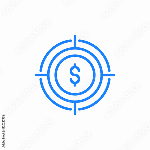 financial target icon sign vector