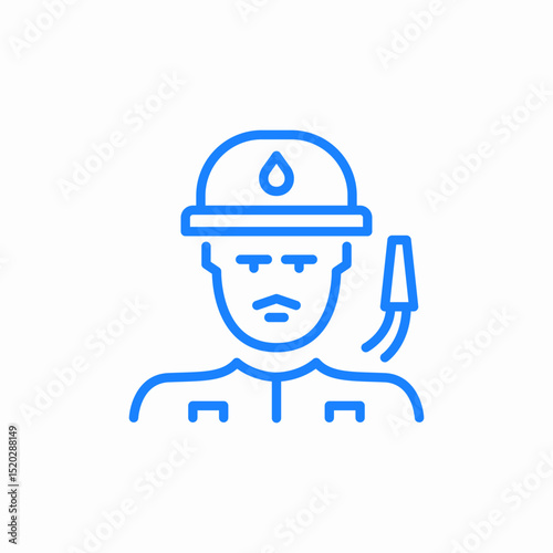 firefigther man icon sign vector