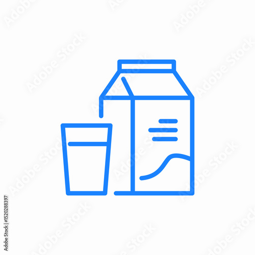 glass of milk icon sign vector