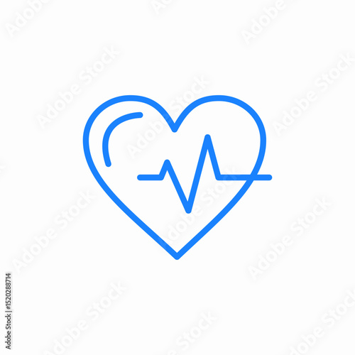 heart beat icon sign vector