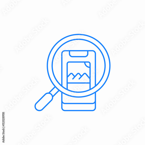 image search icon sign vector