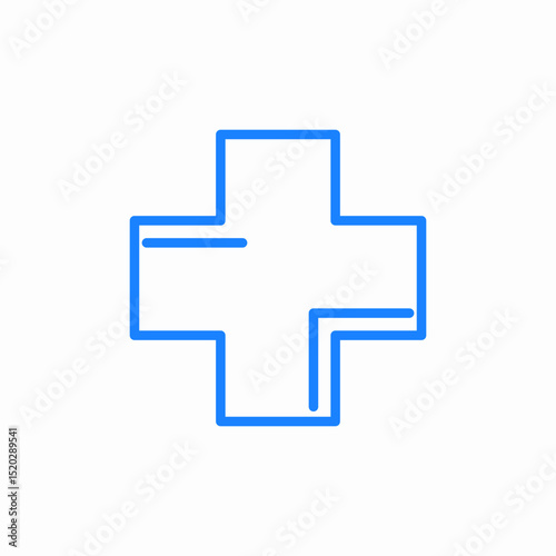 medical help cross icon sign vector