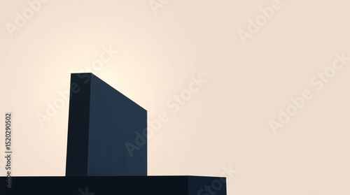 Abstract geometric structure with a gradient of black and white.