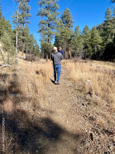 hiking in the mountains