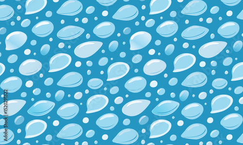 Soothing Blue Bubbles: Repetitive Background