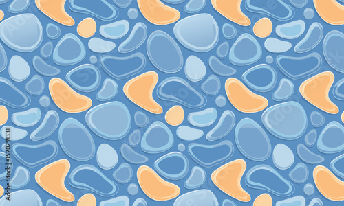 Groovy Liquid Shapes: Seamless Vector Background with Retro Vibes