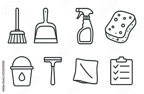 Spring nature outline icons set – simple, seasonal and botanical symbols collection