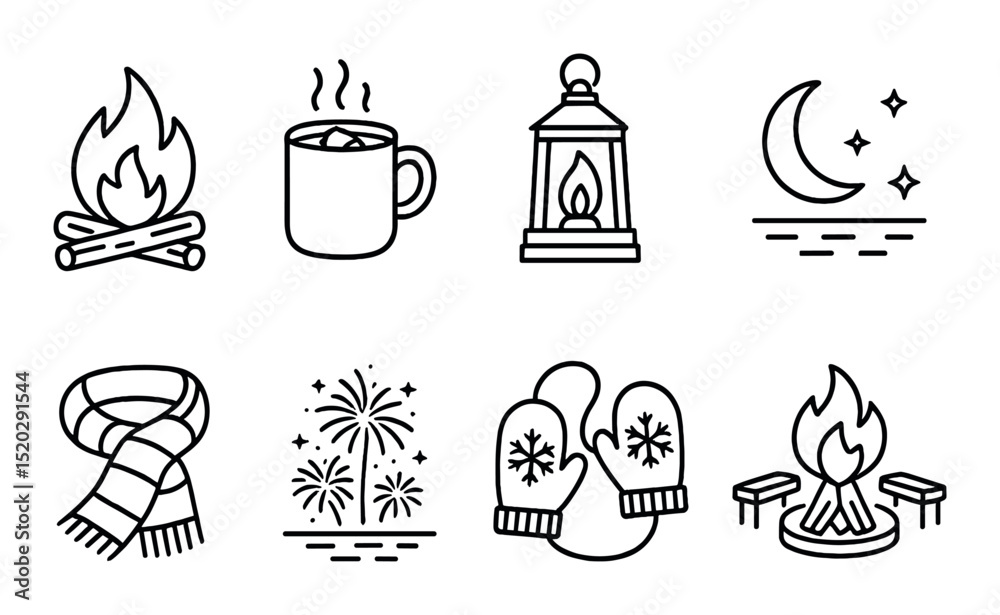 Nature and ecology linear icons set – line, environment and leaf design symbols