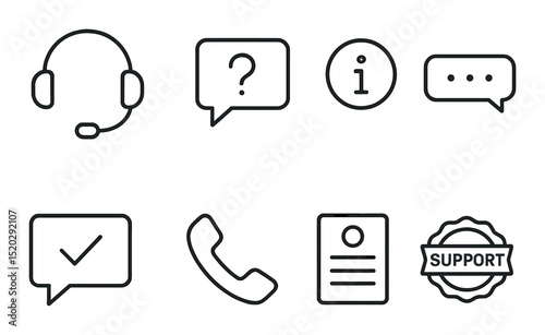 Tool and equipment outline icons set – minimalist, garage and workshop symbols