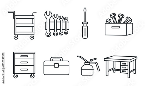 Mobile payment outline icons set – contactless, finance and transaction symbols