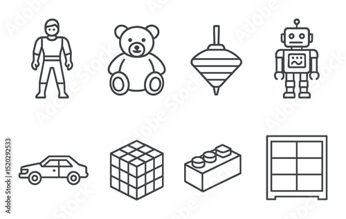 Coin collection outline icons set – silhouette, currency and numismatic designs