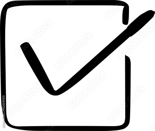 Black square Check mark icons