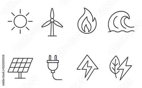 Wearable tech outline icons set – gadgets, devices, technology symbols
