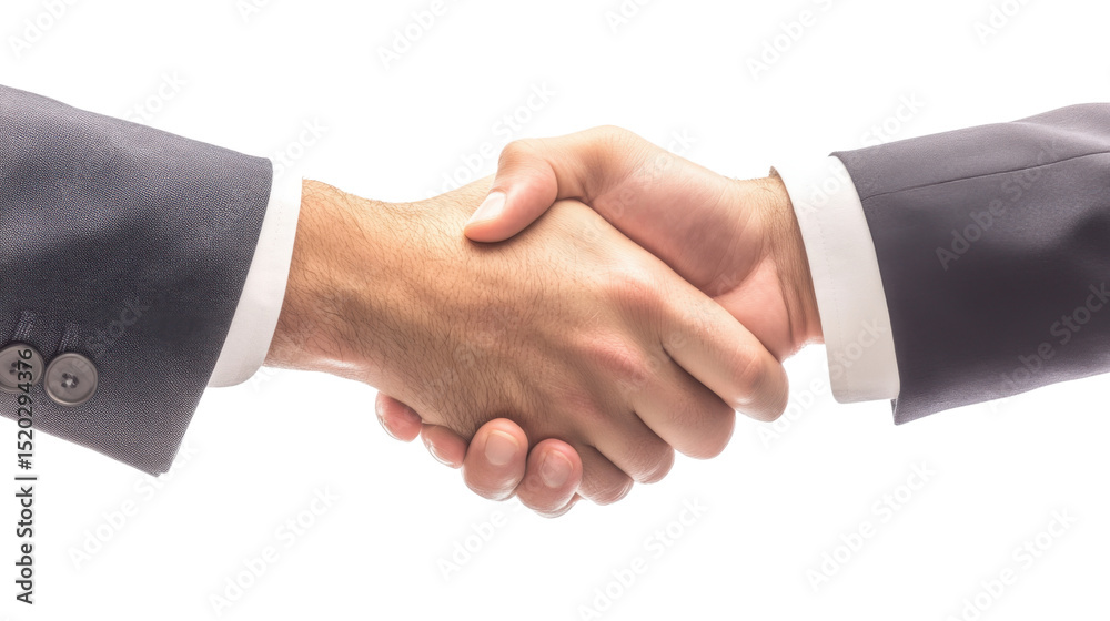 handshake between two businessmen on white background handshake between two businessmen on white background