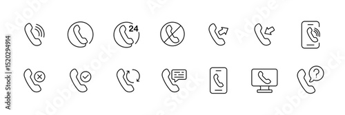 Communication icons set for apps and websites design