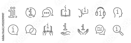 Information icons for communication and help desk design