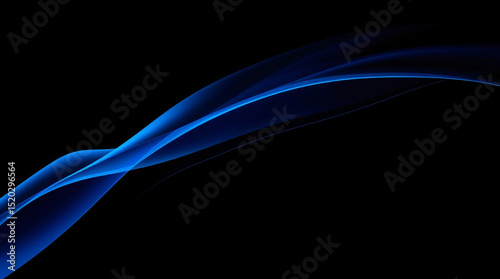 Digital abstract background with futuristic neon blue lines on dark theme.