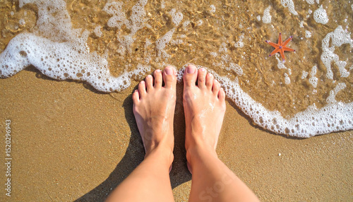 bare feet on the beach