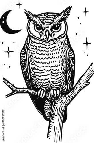 owl on a white background
