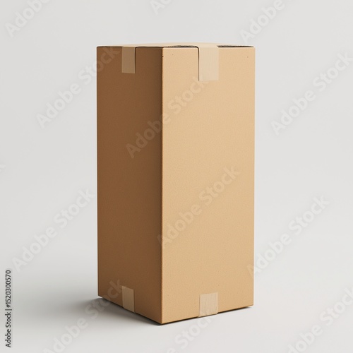 Brown Cardboard Box for Shipping and Storage Solutions. Recyclable Packaging for E-commerce and Logistics