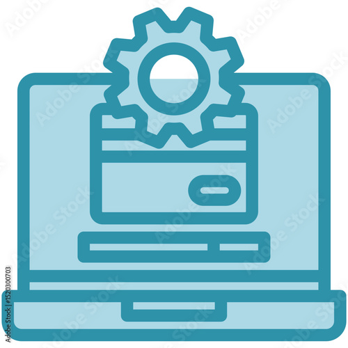 Update dual tone blue color, mini illustration icon. use for modern concept, print, UI, UX kit, web and app development. Vector related to account management, ecommerce, banking and finance.