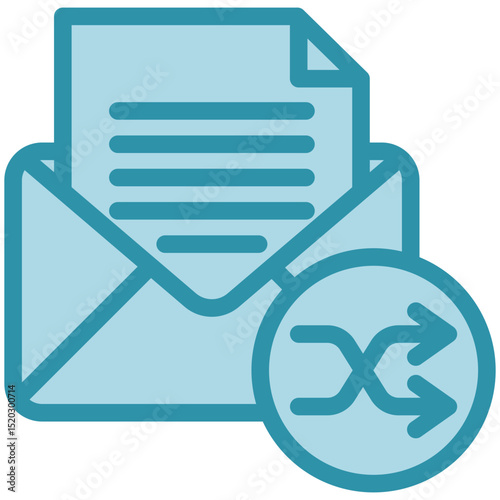 Change Email dual tone blue color, mini illustration icon. use for modern concept, print, UI, UX kit, web and app development. Vector related to account management, ecommerce, banking and finance.